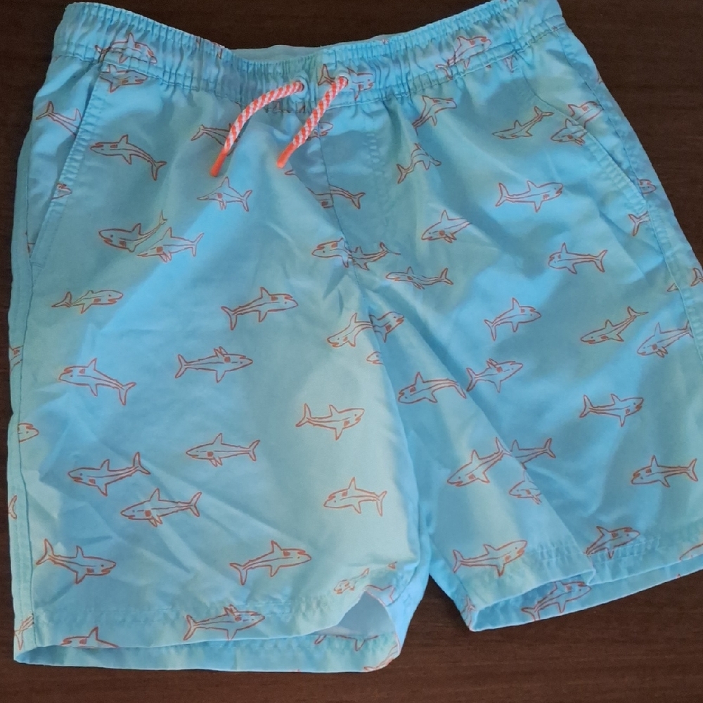 Cat & Jack Boy's XLarge 14 Shark Swim Trunks with Pockets